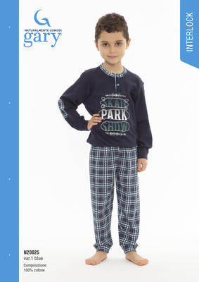 CHILDREN'S PAJAMAS M/L N20025 Tellini S.r.l. Wholesale Clothing
